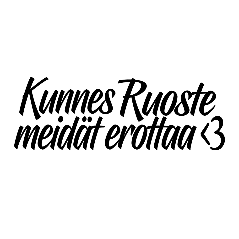 Kunnes ruoste meidät erottaa <3 -Siirtokalvotarra