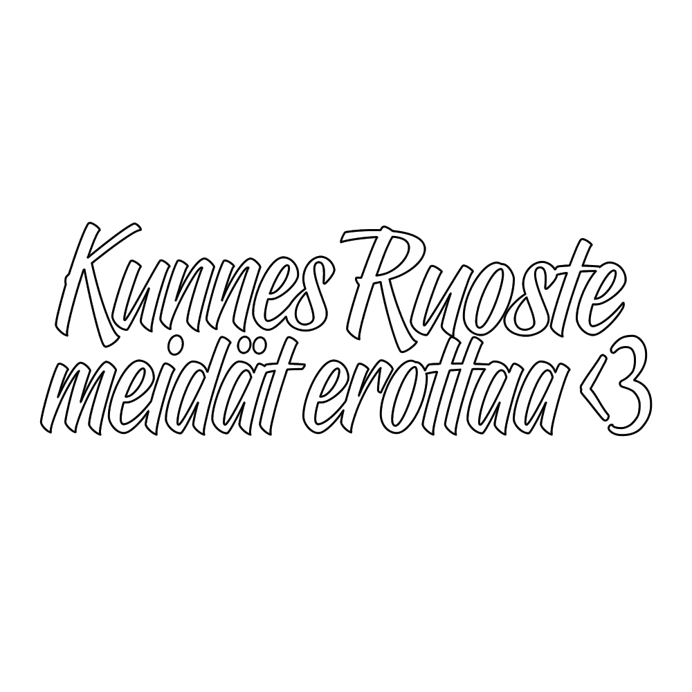 Kunnes ruoste meidät erottaa <3 -Siirtokalvotarra