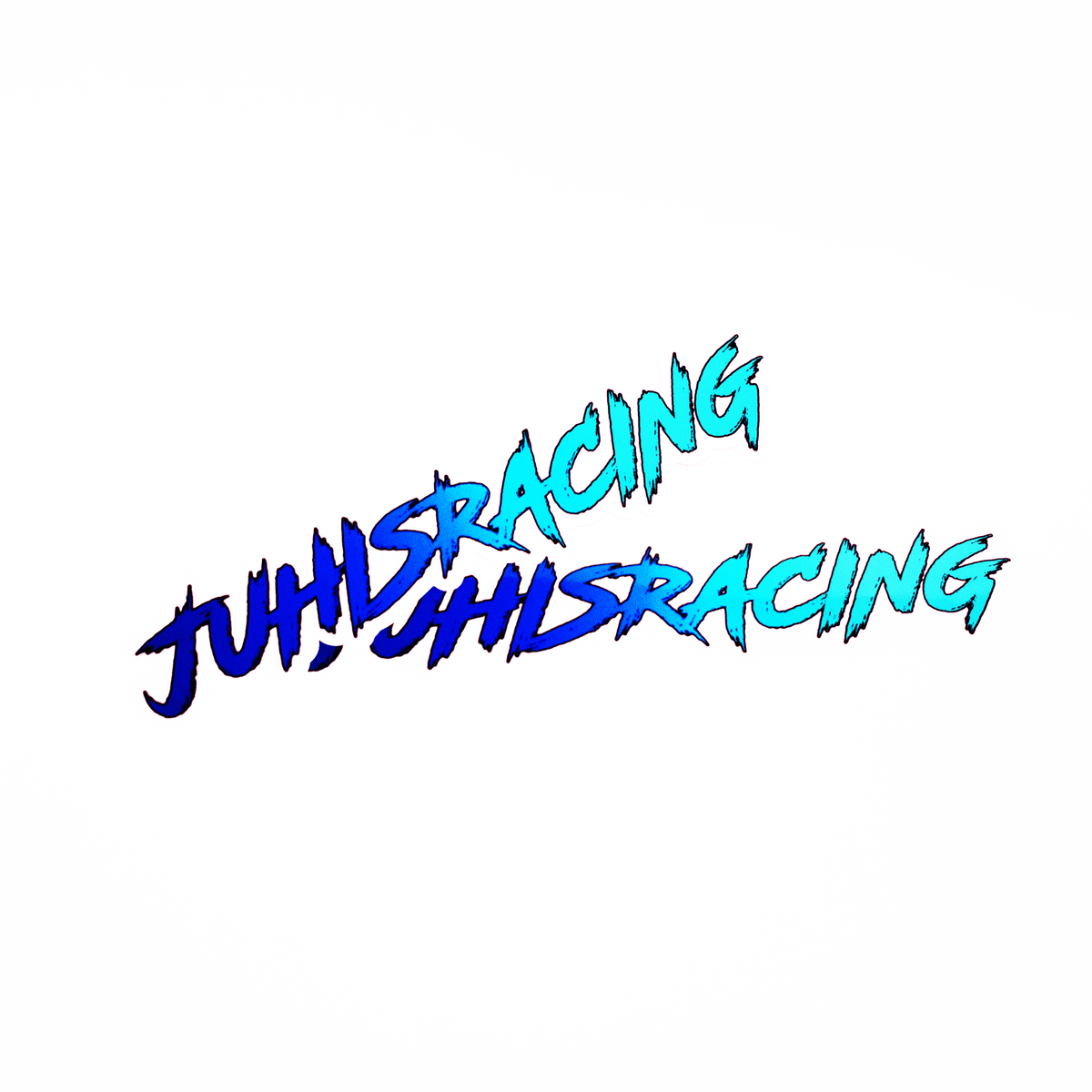 Pieni JuhisRacing teksti -Tarra